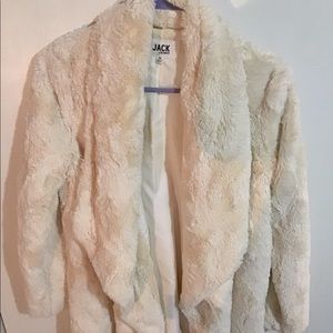 BB Dakota off white fur coat- worn once